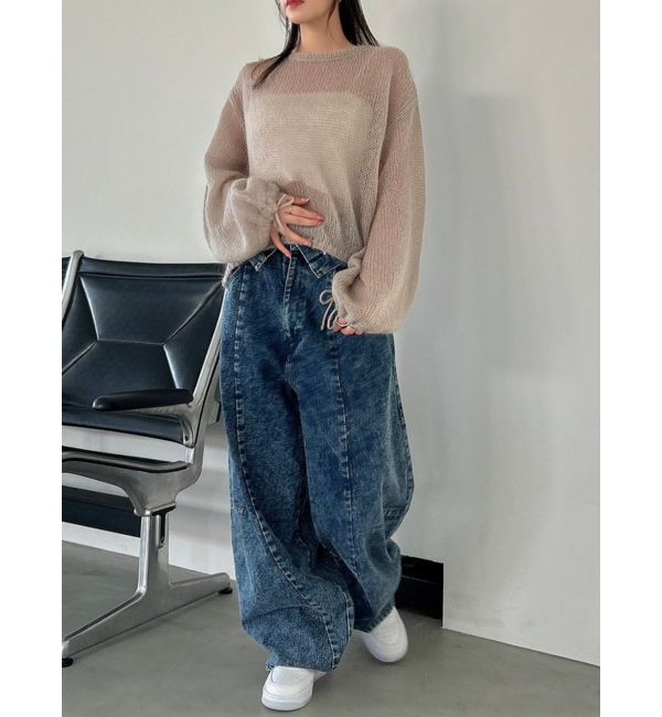 dazzlin「カーブラインデニムパンツ」|デニム|