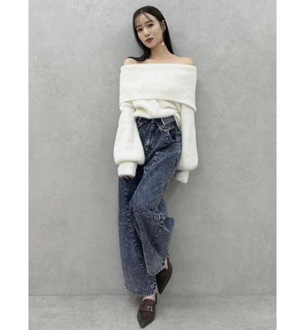 dazzlin「カーブラインデニムパンツ」|デニム|