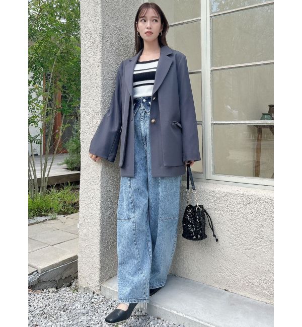 dazzlin「カーブラインデニムパンツ」|デニム|