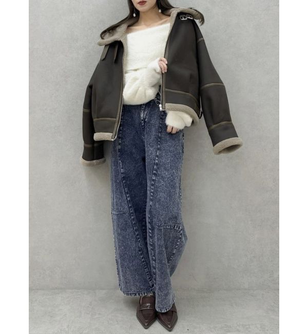 dazzlin「カーブラインデニムパンツ」|デニム|