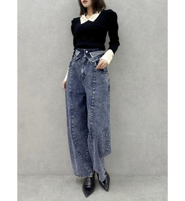 dazzlin「カーブラインデニムパンツ」|デニム|