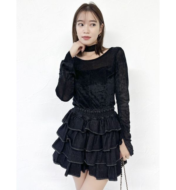 dazzlin「バリエシアーカットトップス」|Tシャツ・カットソー|