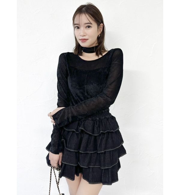 dazzlin「バリエシアーカットトップス」|Tシャツ・カットソー|