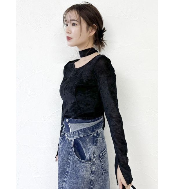 dazzlin「バリエシアーカットトップス」|Tシャツ・カットソー|