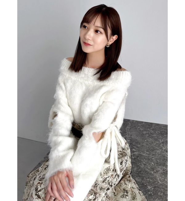 dazzlin「ルミナスカラーオフショルニット」|ニット・セーター|