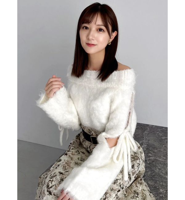 dazzlin「ルミナスカラーオフショルニット」|ニット・セーター|