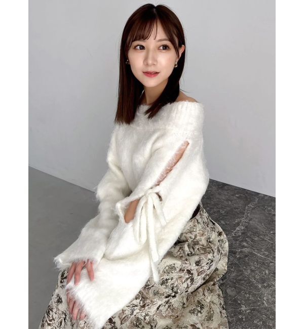 dazzlin「ルミナスカラーオフショルニット」|ニット・セーター|