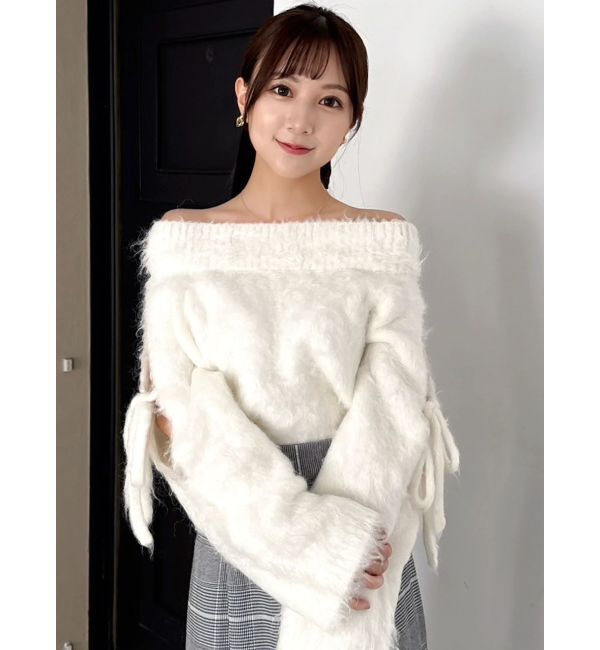 dazzlin「ルミナスカラーオフショルニット」|ニット・セーター|