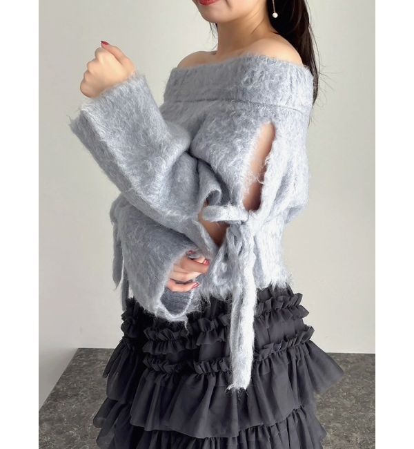 dazzlin「ルミナスカラーオフショルニット」|ニット・セーター|