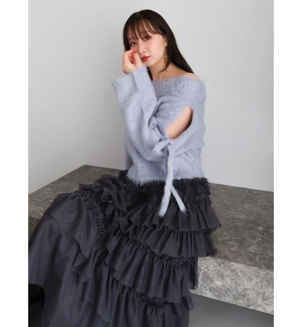 dazzlin「ルミナスカラーオフショルニット」|ニット・セーター|