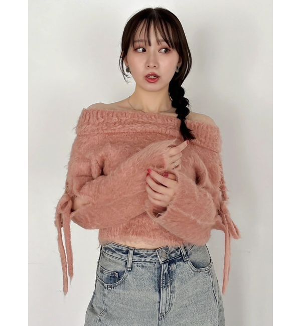 dazzlin「ルミナスカラーオフショルニット」|ニット・セーター|