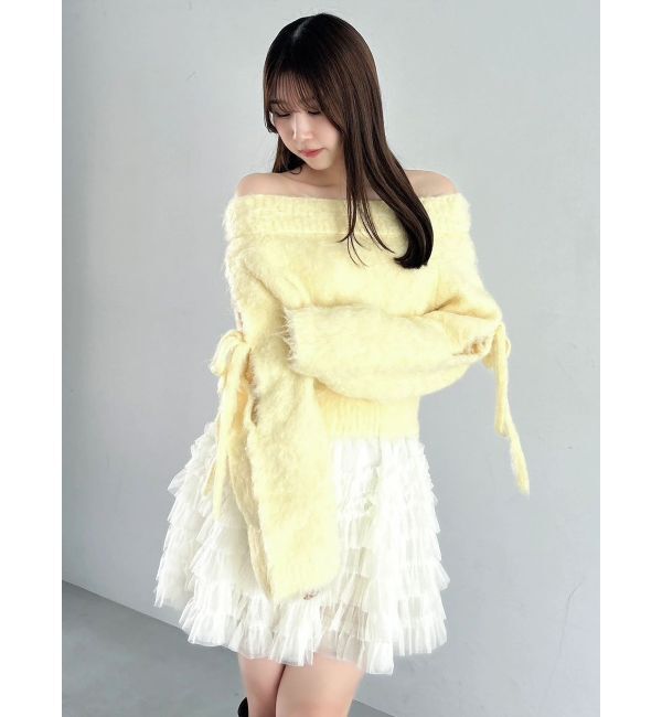 dazzlin「ルミナスカラーオフショルニット」|ニット・セーター|