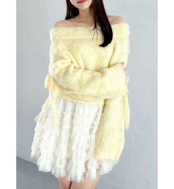 dazzlin「ルミナスカラーオフショルニット」|ニット・セーター|