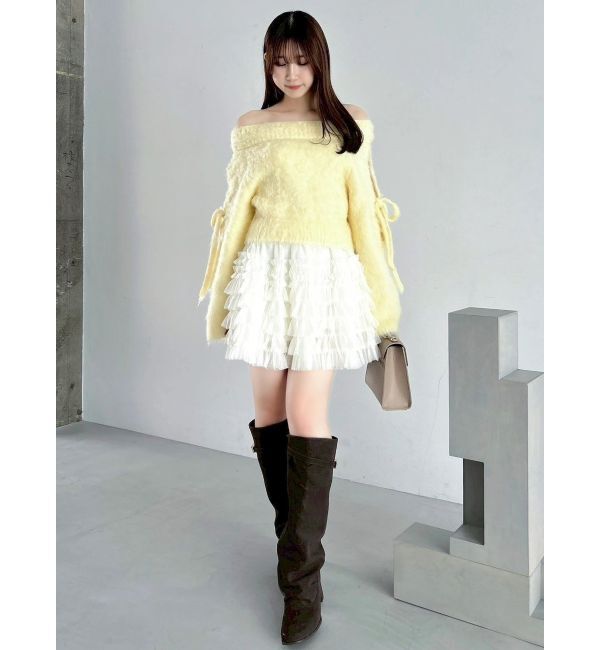 dazzlin「ルミナスカラーオフショルニット」|ニット・セーター|