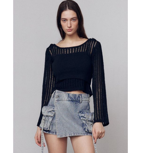 EMODA「レイヤードシアーニット」|ニット・セーター|