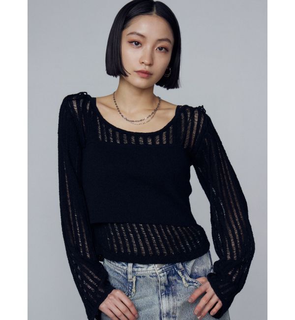 EMODA「レイヤードシアーニット」|ニット・セーター|