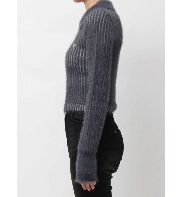 EMODA「シャギープレーティングジップトップス」|ニット・セーター|