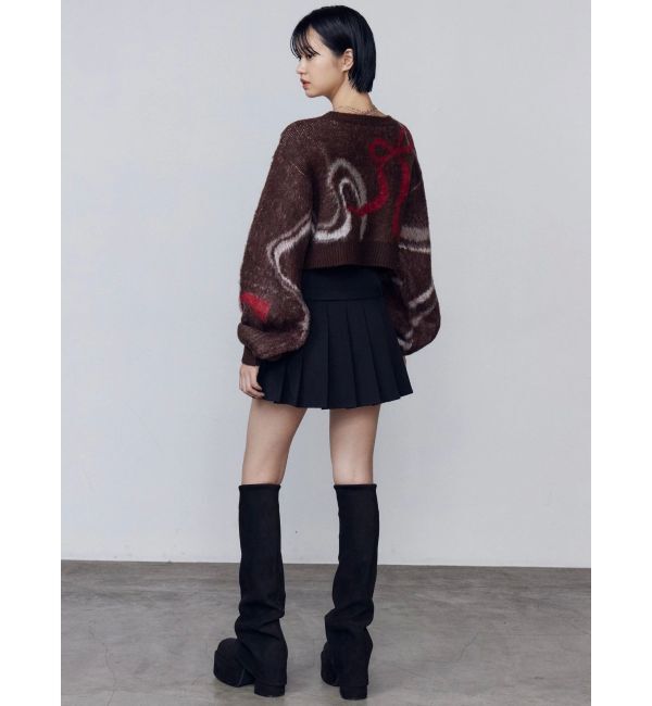 EMODA「リボンラインショートニット」|ニット・セーター|