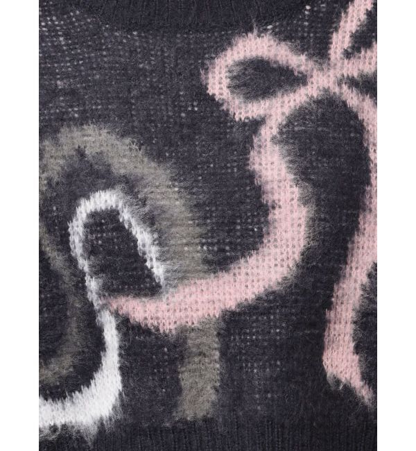 EMODA「リボンラインショートニット」|ニット・セーター|