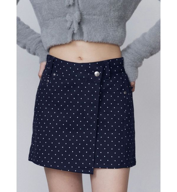 EMODA「アシンメトリーラップスカート」|スカート|ネイビー