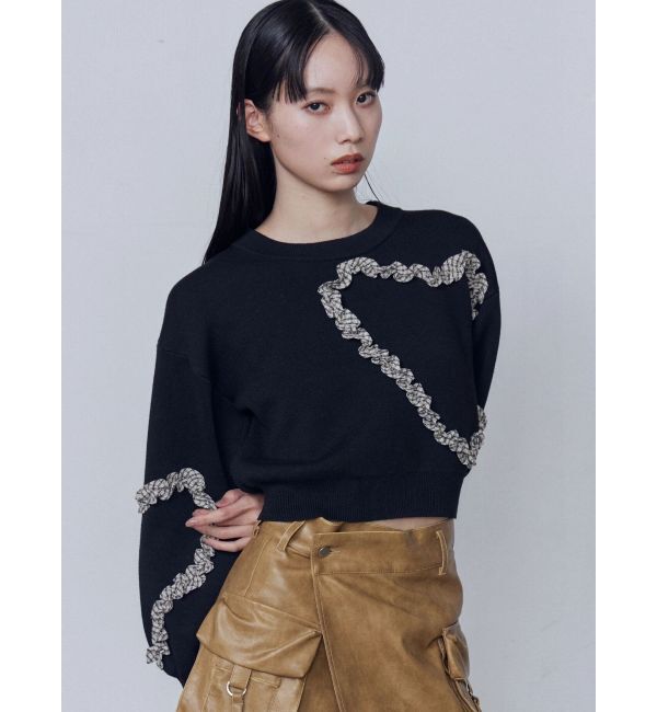 EMODA「ギャザーハートニット」|ニット・セーター|