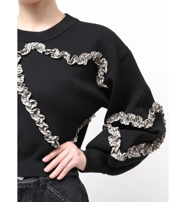 EMODA「ギャザーハートニット」|ニット・セーター|