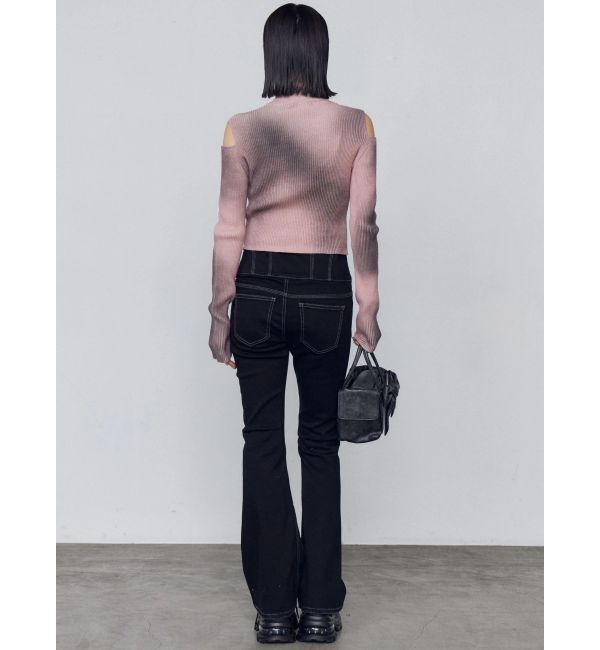 EMODA「カットウォッシュドプレーティングジップニット」|ニット・セーター|