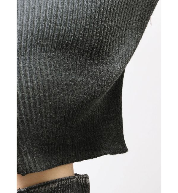 EMODA「カットウォッシュドプレーティングジップニット」|ニット・セーター|