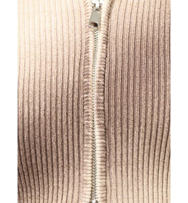 EMODA「カットウォッシュドプレーティングジップニット」|ニット・セーター|