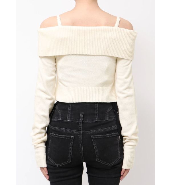 EMODA「FRONT BUTTON OFF SHOULDER KNIT」|ニット・セーター|