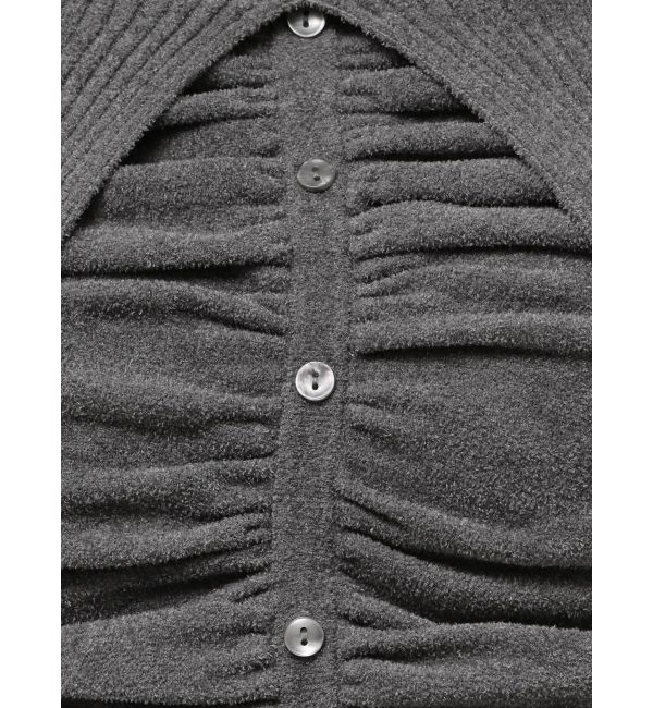 EMODA「FRONT BUTTON OFF SHOULDER KNIT」|ニット・セーター|