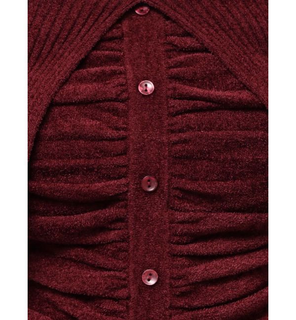 EMODA「FRONT BUTTON OFF SHOULDER KNIT」|ニット・セーター|