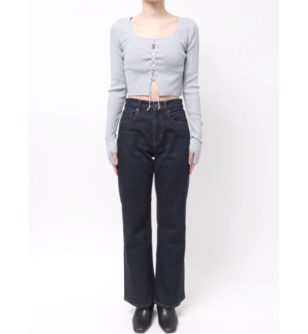 EMODA「フロントレースアップフィットニット」|ニット・セーター|