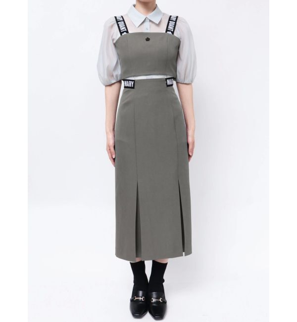 MERCURYDUO「【MARY QUANTコラボ】サイドロゴナロースカート【セットアップ着用可】」|スカート|