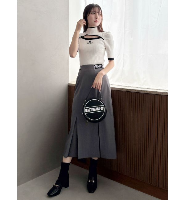 MERCURYDUO「【MARY QUANTコラボ】サイドロゴナロースカート【セットアップ着用可】」|スカート|