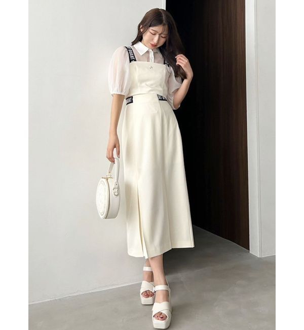 MERCURYDUO「【MARY QUANTコラボ】サイドロゴナロースカート【セットアップ着用可】」|スカート|