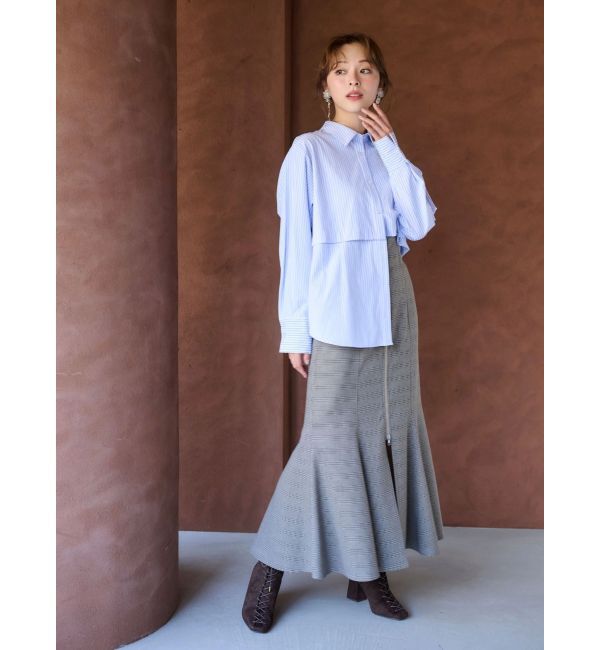 MERCURYDUO「フロントZIPマーメイドスカート」|スカート|