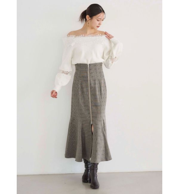 MERCURYDUO「フロントZIPマーメイドスカート」|スカート|