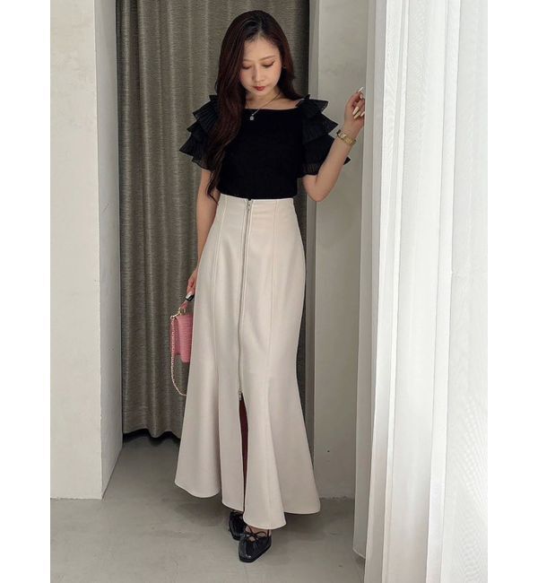 MERCURYDUO「フロントZIPマーメイドスカート」|スカート|