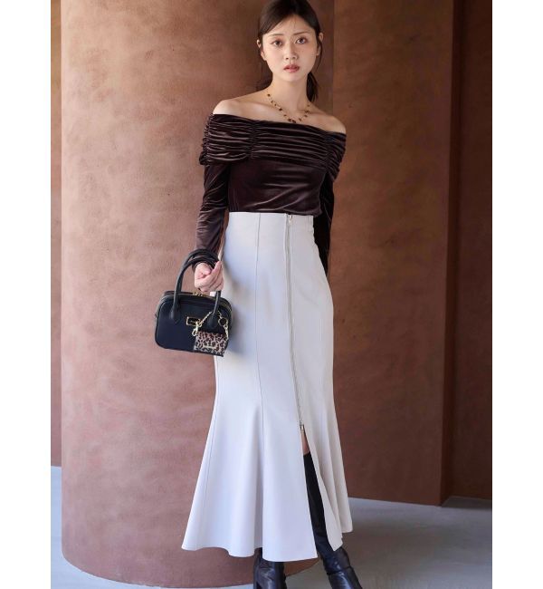 MERCURYDUO「フロントZIPマーメイドスカート」|スカート|