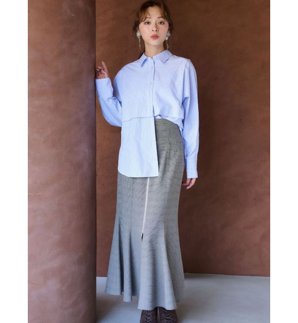 MERCURYDUO「フロントZIPマーメイドスカート」|スカート|