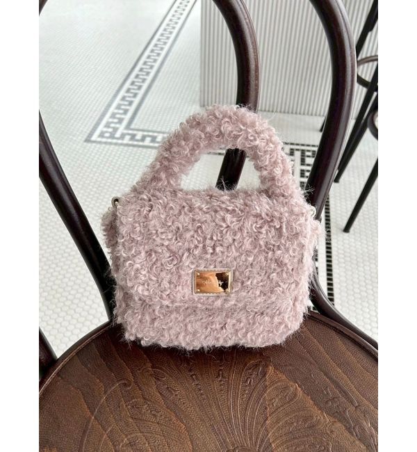 MERCURYDUO「プードルファーバッグ」|ハンドバッグ|ピンク
