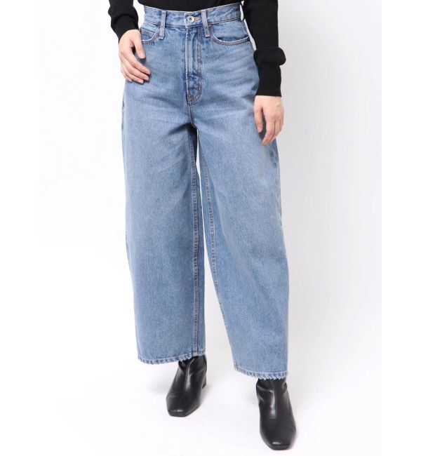 MERCURYDUO「カーヴィシルエットパンツ」|その他|ブルー