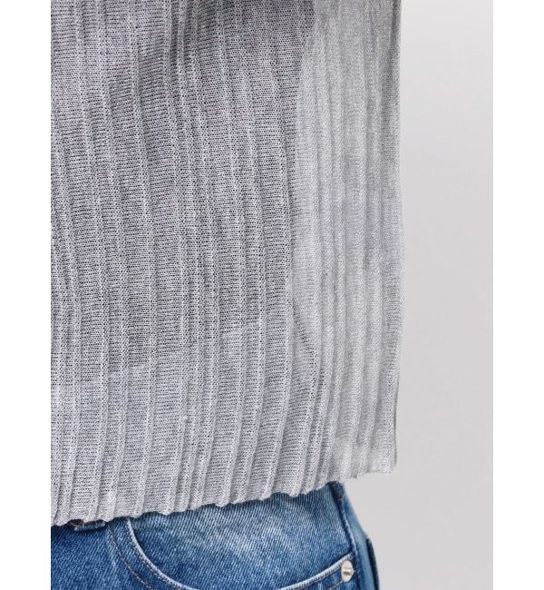 MERCURYDUO「メタルボタンシアーリブポロニット」|ニット・セーター|