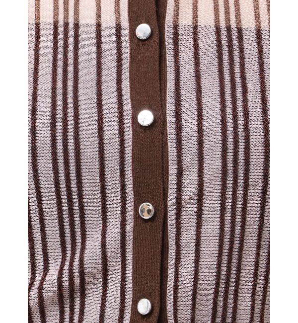 MERCURYDUO「メタルボタンシアーリブポロニット」|ニット・セーター|