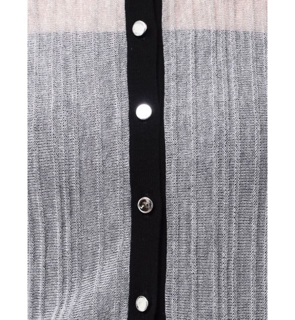 MERCURYDUO「メタルボタンシアーリブポロニット」|ニット・セーター|