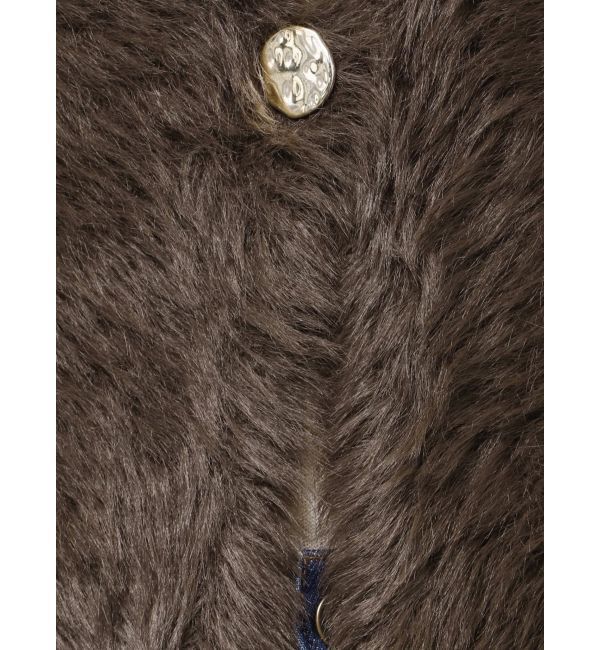 MERCURYDUO「ファーライクシャギーミドルカーディガン」|カーディガン|