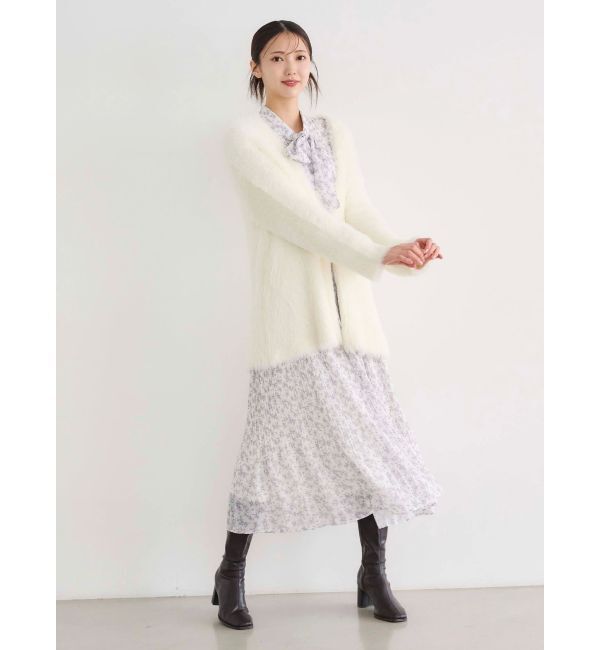 MERCURYDUO「ファーライクシャギーミドルカーディガン」|カーディガン|