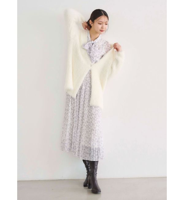 MERCURYDUO「ファーライクシャギーミドルカーディガン」|カーディガン|