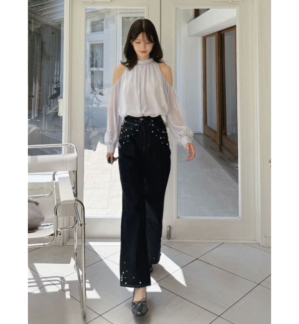 MERCURYDUO「シフォンアメスリオフショルブラウス」|シャツ・ブラウス|